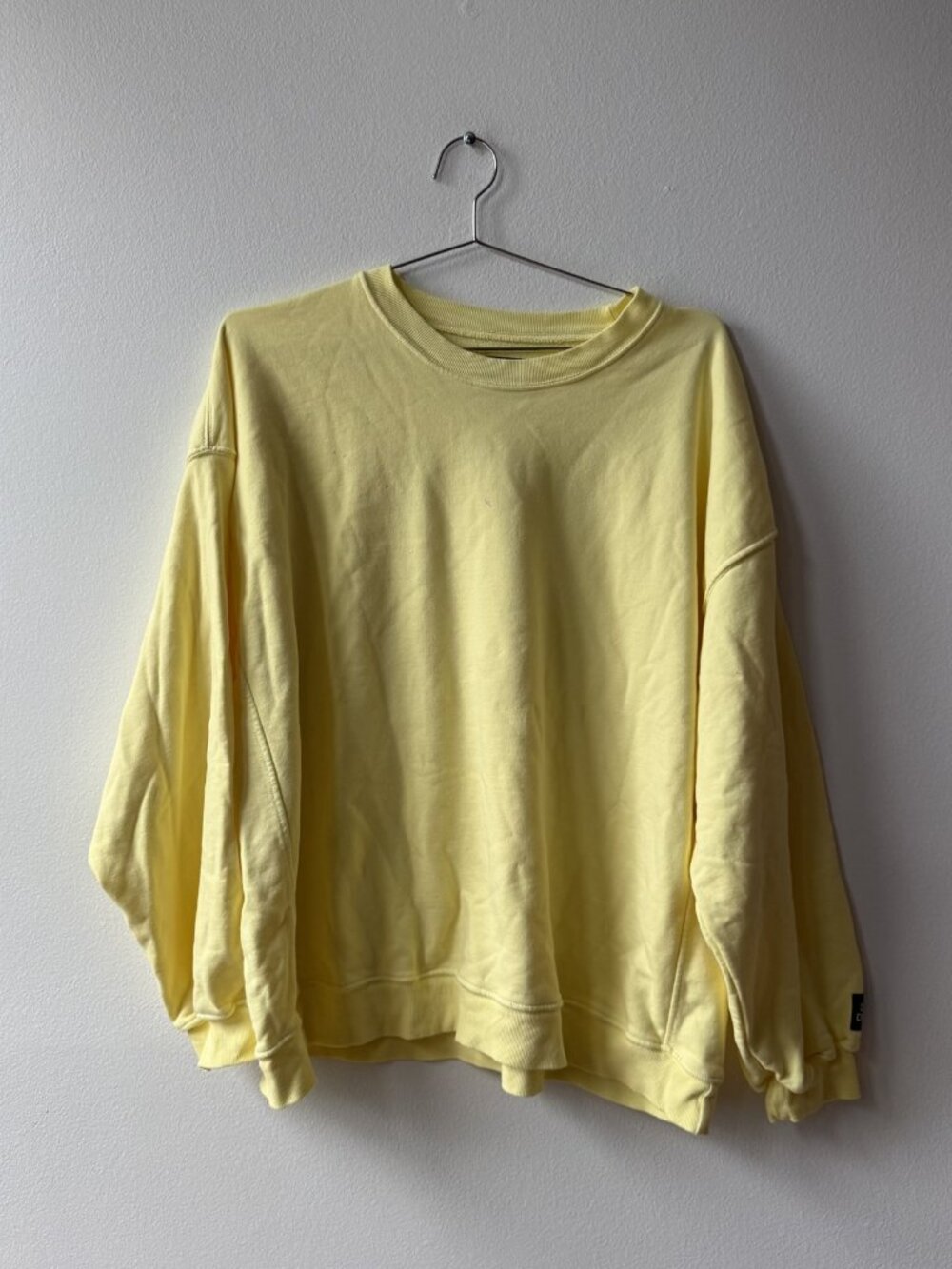 Daily Drills Unisex Oversized Crew Sweatshirt Lemonade Yellow XS